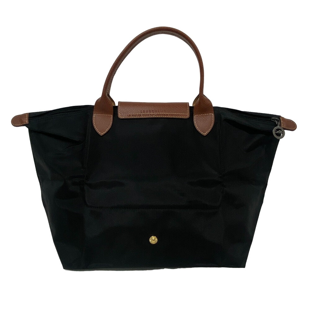 Longchamp Handbag 1623-089 Nylon, Leather black Women Used Authentic