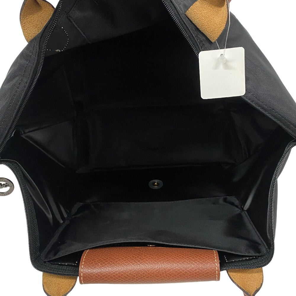 Longchamp Handbag 1623-089 Nylon, Leather black Women Used Authentic