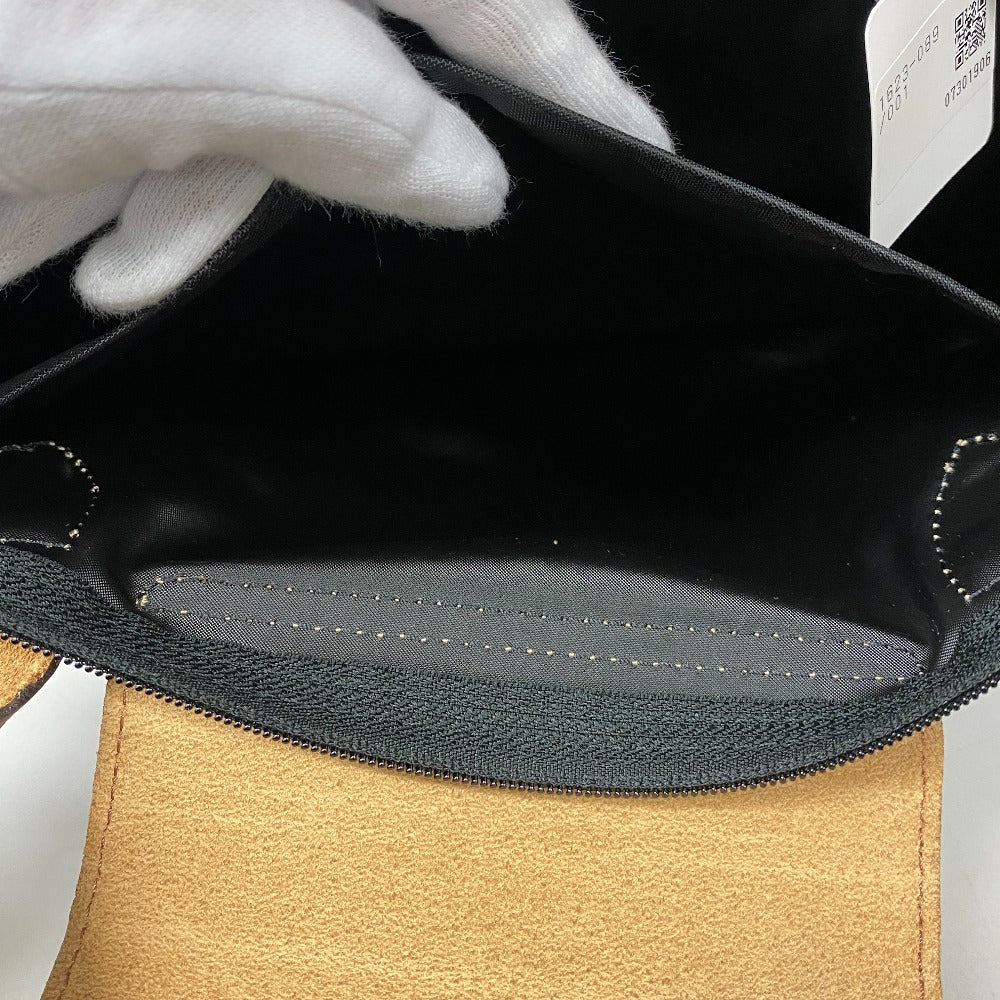 Longchamp Handbag 1623-089 Nylon, Leather black Women Used Authentic
