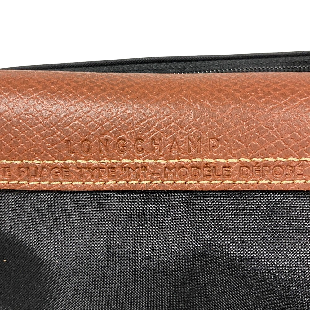 Longchamp Handbag 1623-089 Nylon, Leather black Women Used Authentic