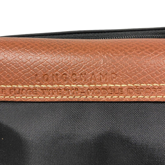 Longchamp Handbag 1623-089 Nylon, Leather black Women Used Authentic