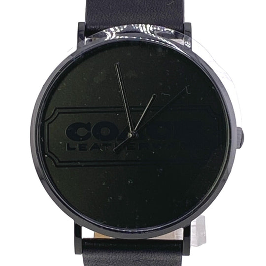 COACH Watches 14602528 Stainless Steel , Leather black CHARLES Navy dial Women(Unisex) Used Authentic