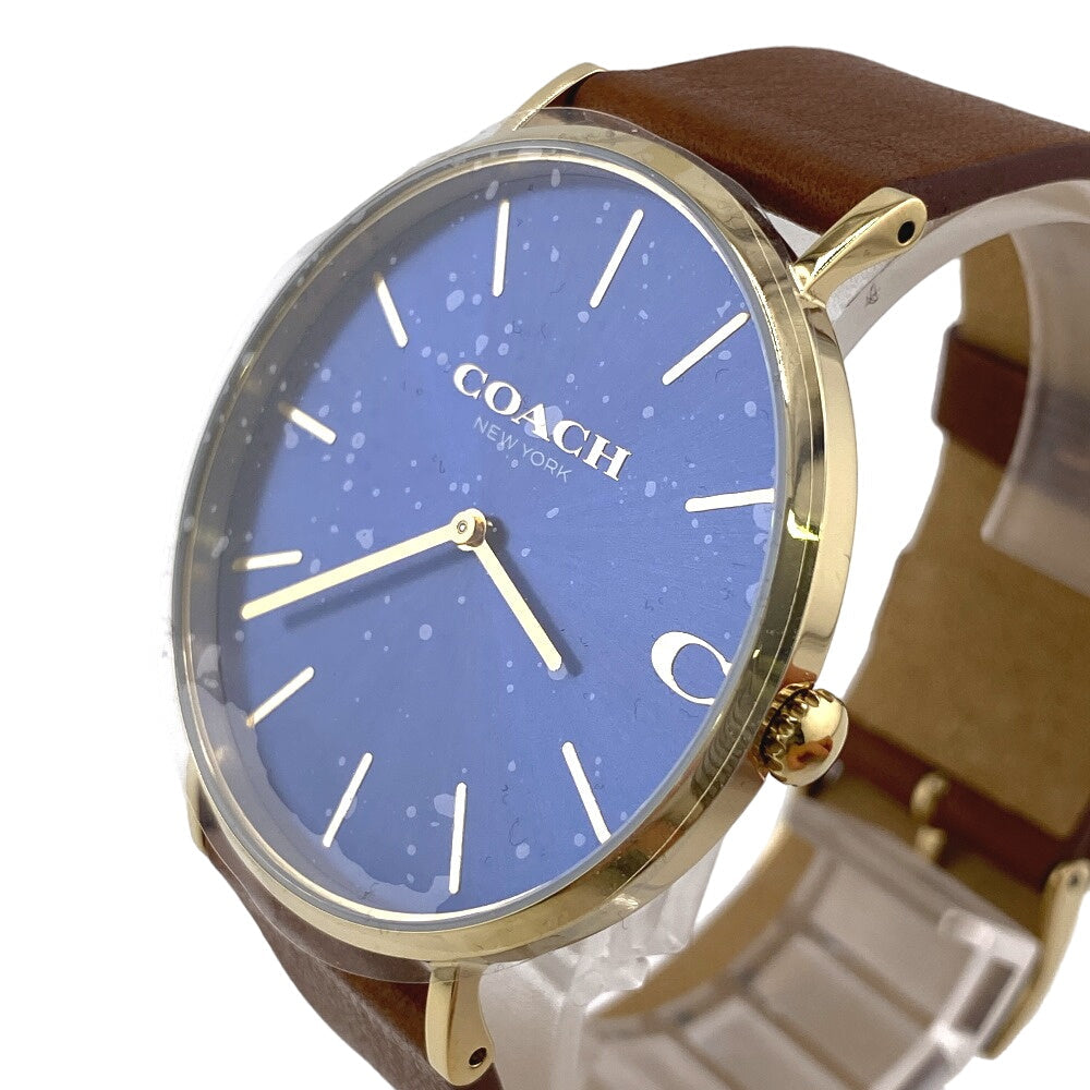 COACH Watches 14602473 Stainless Steel blue CHARLES mens Used Authentic