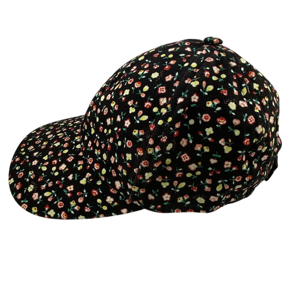 GUCCI cap 638300 cotton Brown Liberty Floral Women M Used Authentic