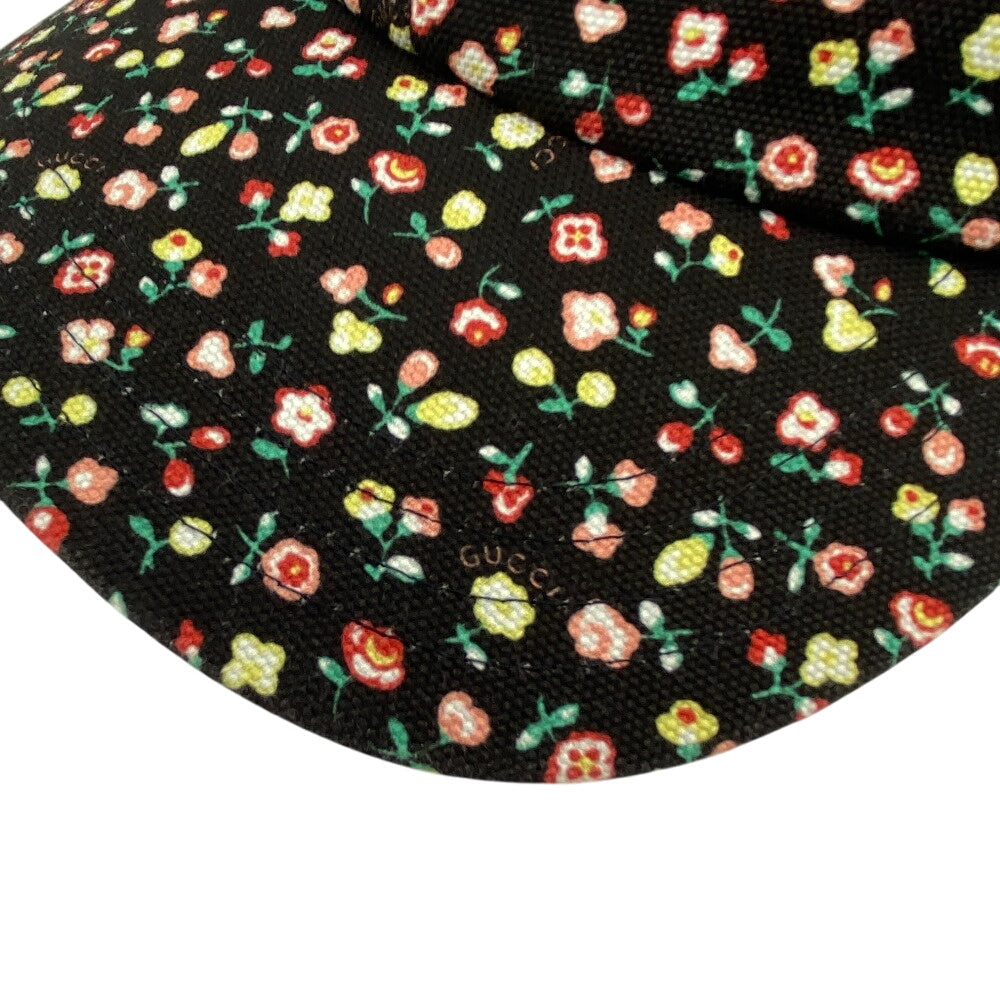GUCCI cap 638300 cotton Brown Liberty Floral Women M Used Authentic