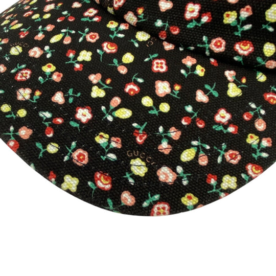GUCCI cap 638300 cotton Brown Liberty Floral Women M Used Authentic
