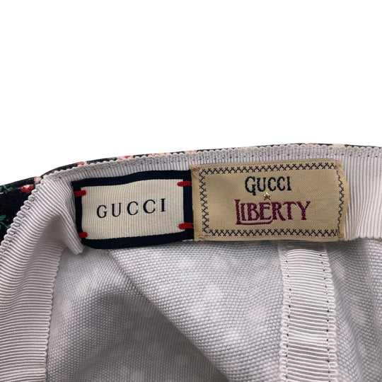 GUCCI cap 638300 cotton Brown Liberty Floral Women M Used Authentic