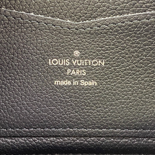 LOUIS VUITTON Long Wallet Purse M62622 leather black Zip Around LV Logo Zippy Lock Me mens Used Authentic
