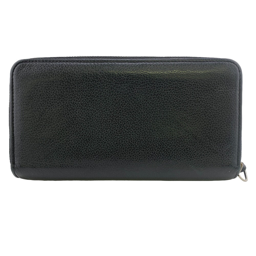 LOUIS VUITTON Long Wallet Purse M62622 leather black Zip Around LV Logo Zippy Lock Me mens Used Authentic