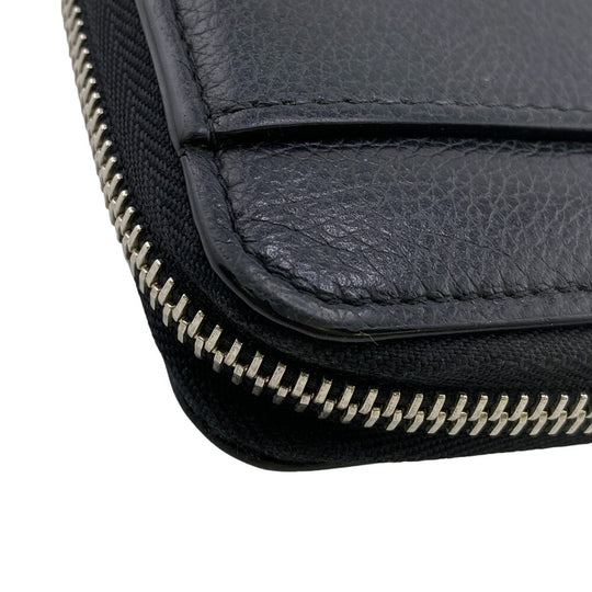 LOUIS VUITTON Long Wallet Purse M62622 leather black Zip Around LV Logo Zippy Lock Me mens Used Authentic