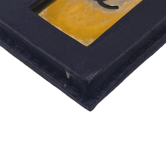 CHANEL Brooch leather black 94P COCO Mark Name tag unisex(Unisex) Used Authentic