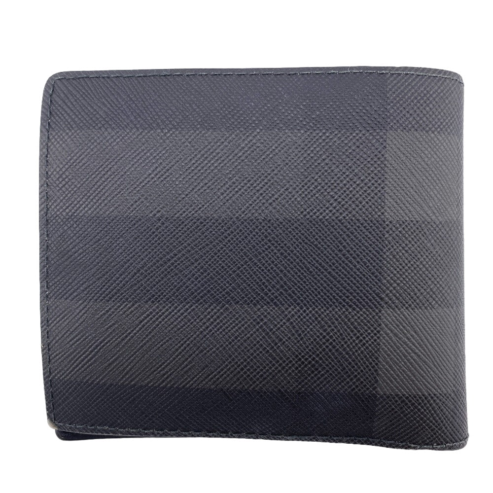 THOMAS BURBERRY Bifold Wallet 8056707 leather black mens Used Authentic