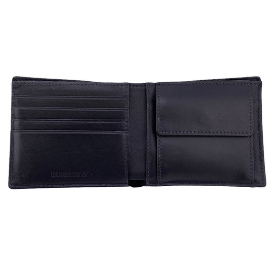 THOMAS BURBERRY Bifold Wallet 8056707 leather black mens Used Authentic