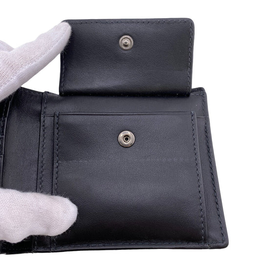 THOMAS BURBERRY Bifold Wallet 8056707 leather black mens Used Authentic