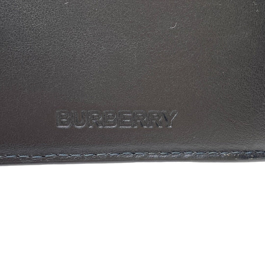 THOMAS BURBERRY Bifold Wallet 8056707 leather black mens Used Authentic