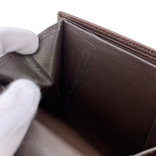 LOEWE Long Wallet Purse leather Brown W Hook Wallet Vintage mens Used Authentic