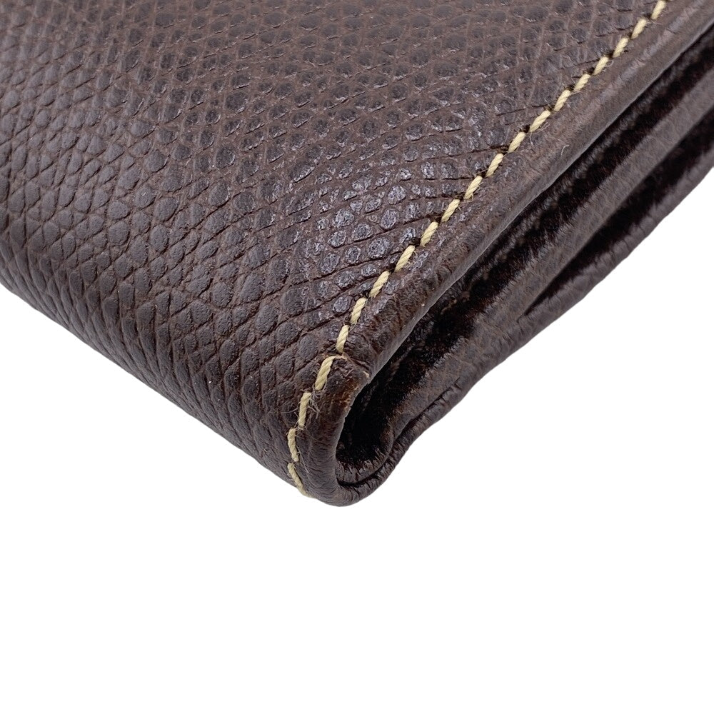 LOEWE Long Wallet Purse leather Brown W Hook Wallet Vintage mens Used Authentic