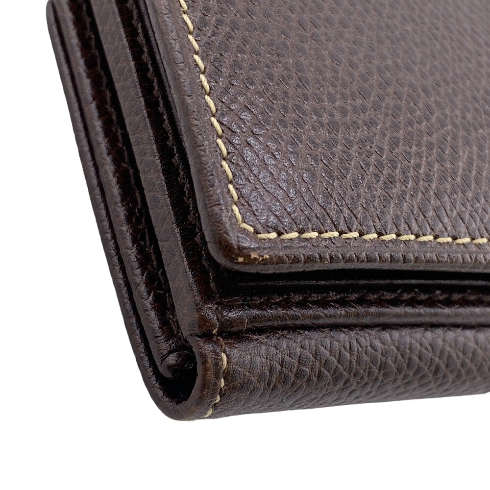 LOEWE Long Wallet Purse leather Brown W Hook Wallet Vintage mens Used Authentic