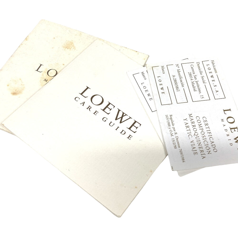 LOEWE Handbag canvas gray Matt Croco Americana 28 Women Used Authentic