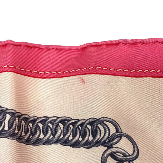 HERMES scarf silk pink PROJETS CARRES Planning ability Carre90 Women Used Authentic