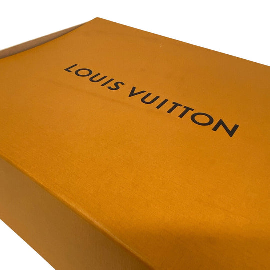 LOUIS VUITTON sneakers FD0270 Denim, Leather blue Monogram denim mens 7 1/2 Used Authentic