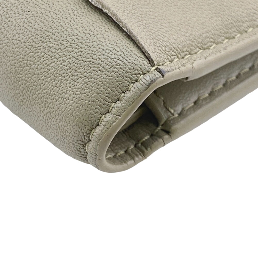 BOTTEGAVENETA Bifold Wallet leather green MAXI INTRECCIATO Women Used Authentic
