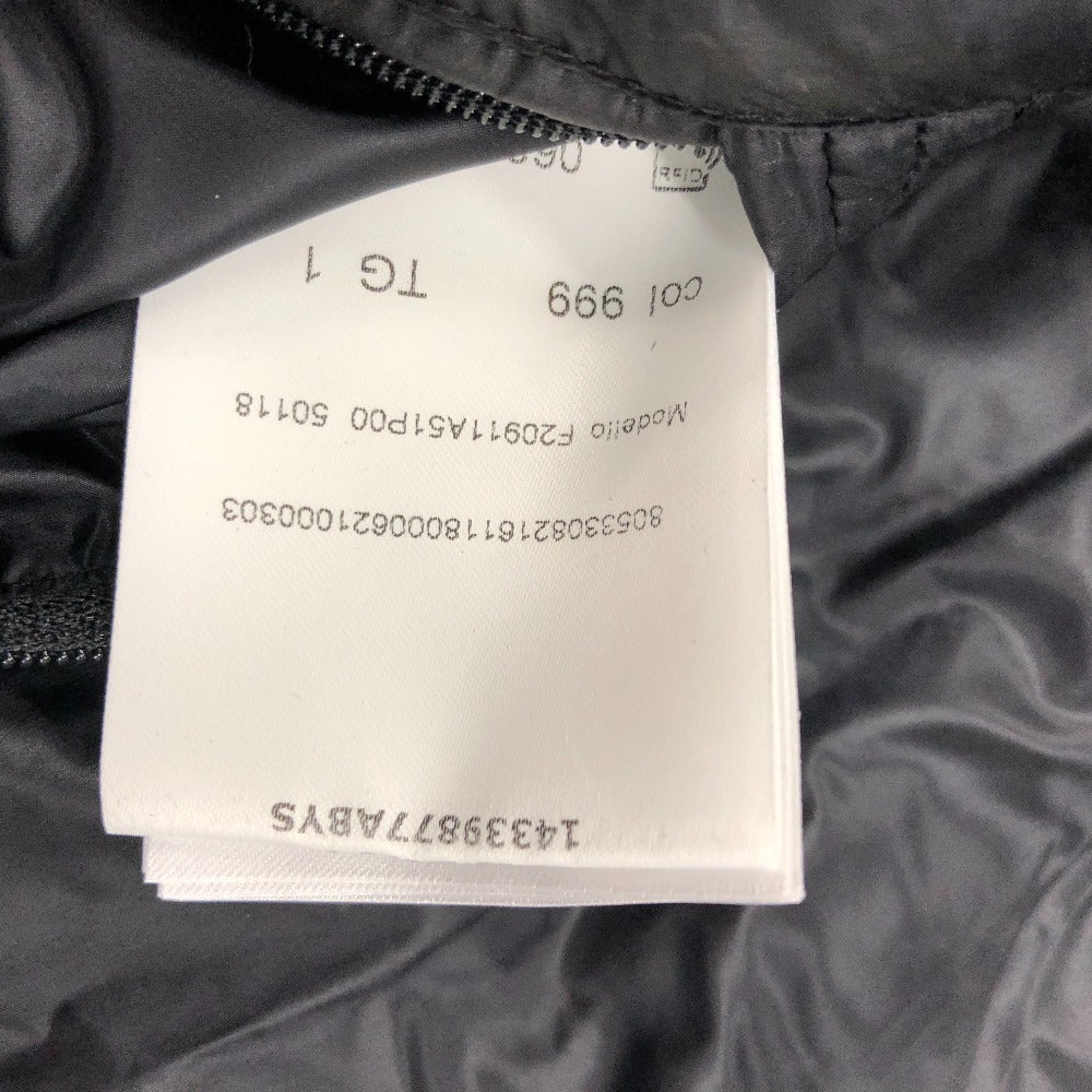MONCLER Riders jacket leather black quilting mens TG 1 Used Authentic
