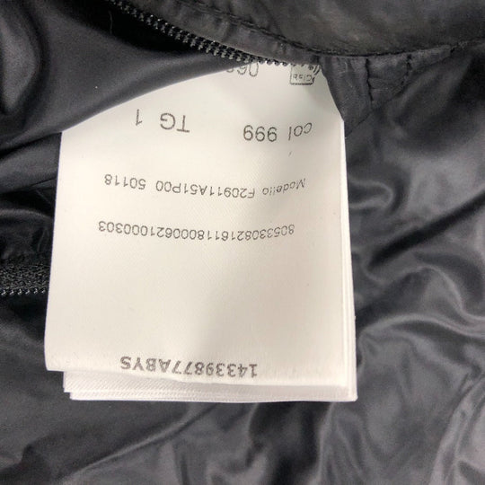 MONCLER Riders jacket leather black quilting mens TG 1 Used Authentic