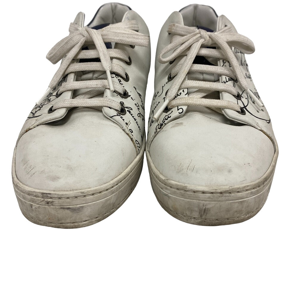 Berluti sneakers leather White Calligraphy Play time mens 8 Used Authentic