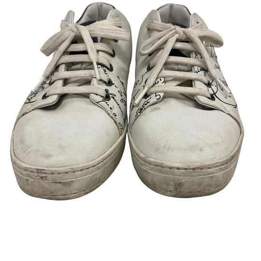 Berluti sneakers leather White Calligraphy Play time mens 8 Used Authentic