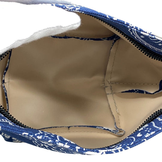 Herve Chapelier Shoulder Bag 1927F Nylon blue BL/WT Women Used Authentic