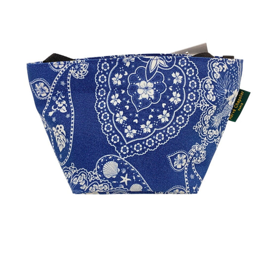 Herve Chapelier Shoulder Bag 1927F Nylon blue BL/WT Women Used Authentic