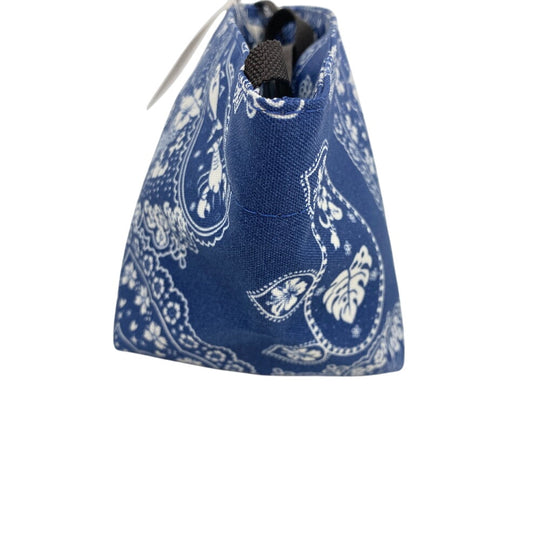 Herve Chapelier Shoulder Bag 1927F Nylon blue BL/WT Women Used Authentic
