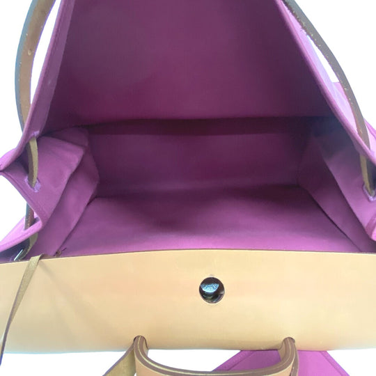 HERMES Handbag canvas pink 2WAY Shoulder Bag Herbag zip cabin Women(Unisex) Used Authentic