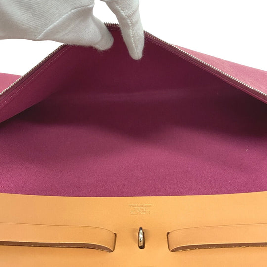 HERMES Handbag canvas pink 2WAY Shoulder Bag Herbag zip cabin Women(Unisex) Used Authentic