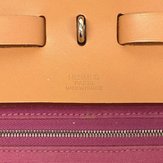 HERMES Handbag canvas pink 2WAY Shoulder Bag Herbag zip cabin Women(Unisex) Used Authentic