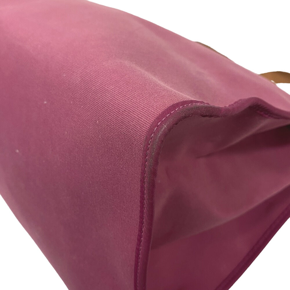 HERMES Handbag canvas pink 2WAY Shoulder Bag Herbag zip cabin Women(Unisex) Used Authentic