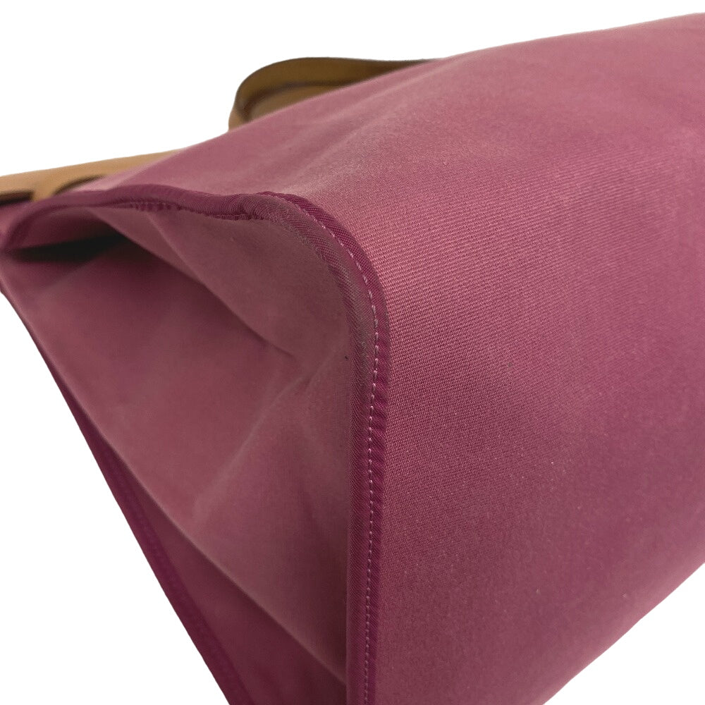 HERMES Handbag canvas pink 2WAY Shoulder Bag Herbag zip cabin Women(Unisex) Used Authentic