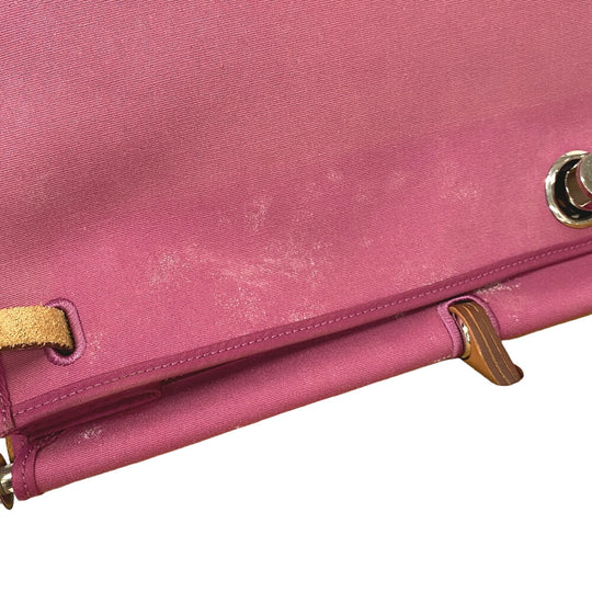 HERMES Handbag canvas pink 2WAY Shoulder Bag Herbag zip cabin Women(Unisex) Used Authentic