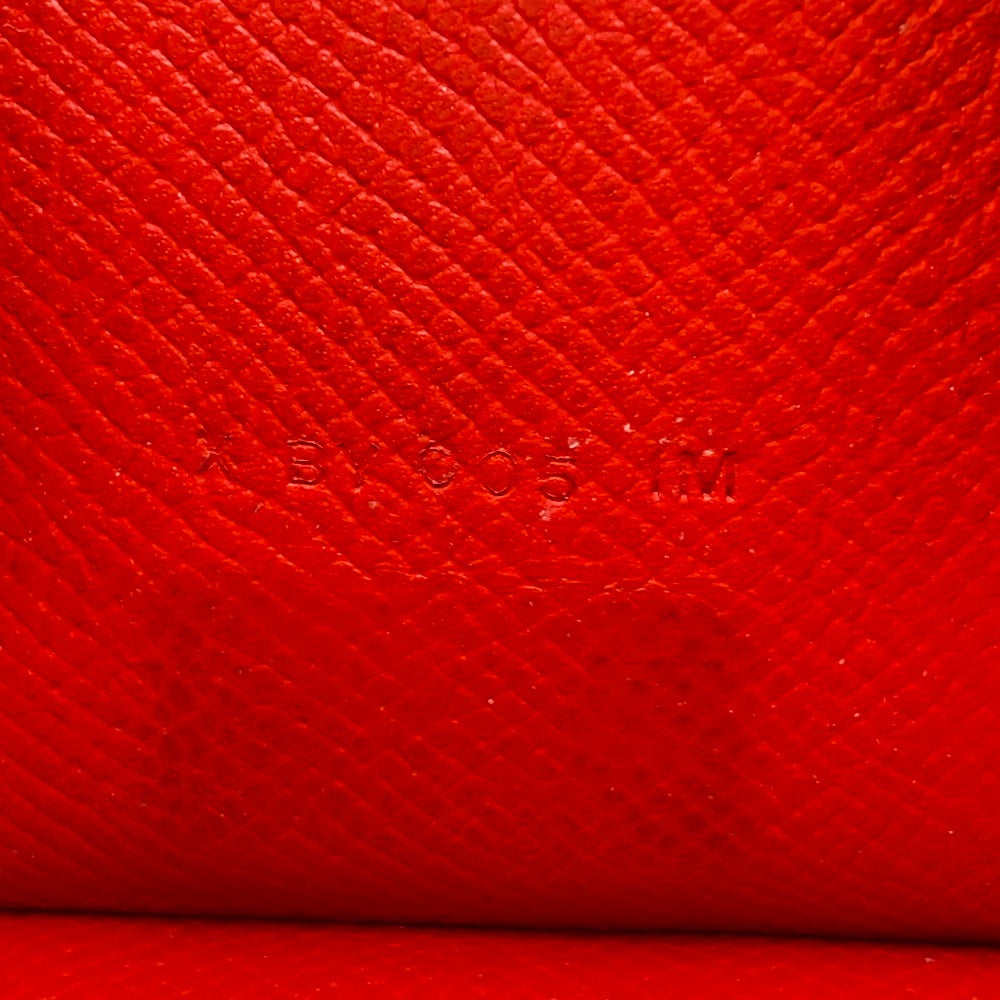 HERMES Long Wallet Purse Epsom Red 2016 Beansufla Women Used Authentic