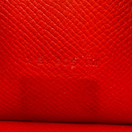 HERMES Long Wallet Purse Epsom Red 2016 Beansufla Women Used Authentic