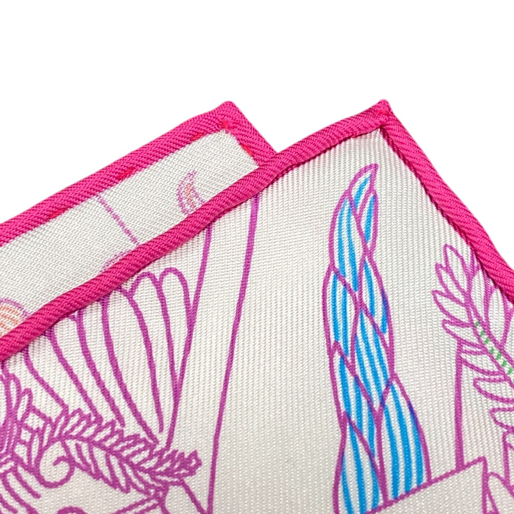 HERMES scarf silk pink Animapolis Animapolis Carre90 Women Used Authentic