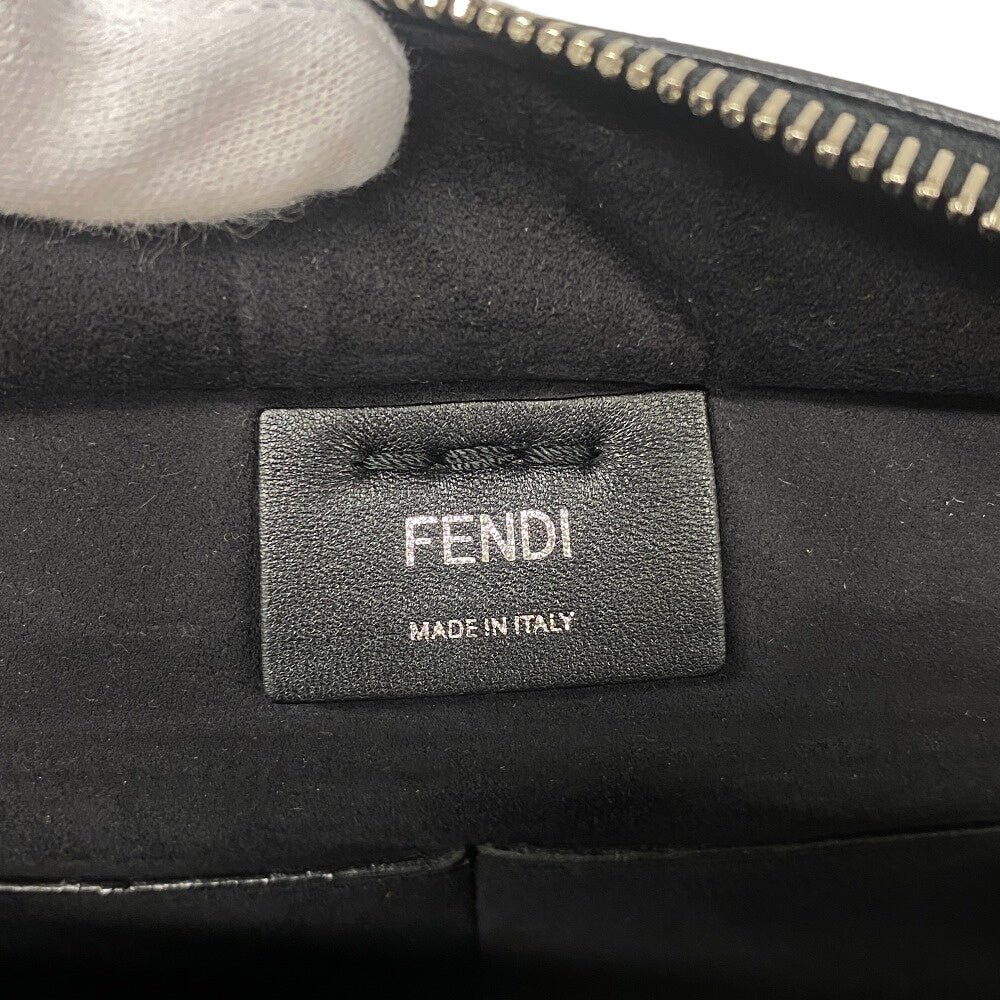 FENDI Handbag leather black Trois Jules Women Used Authentic