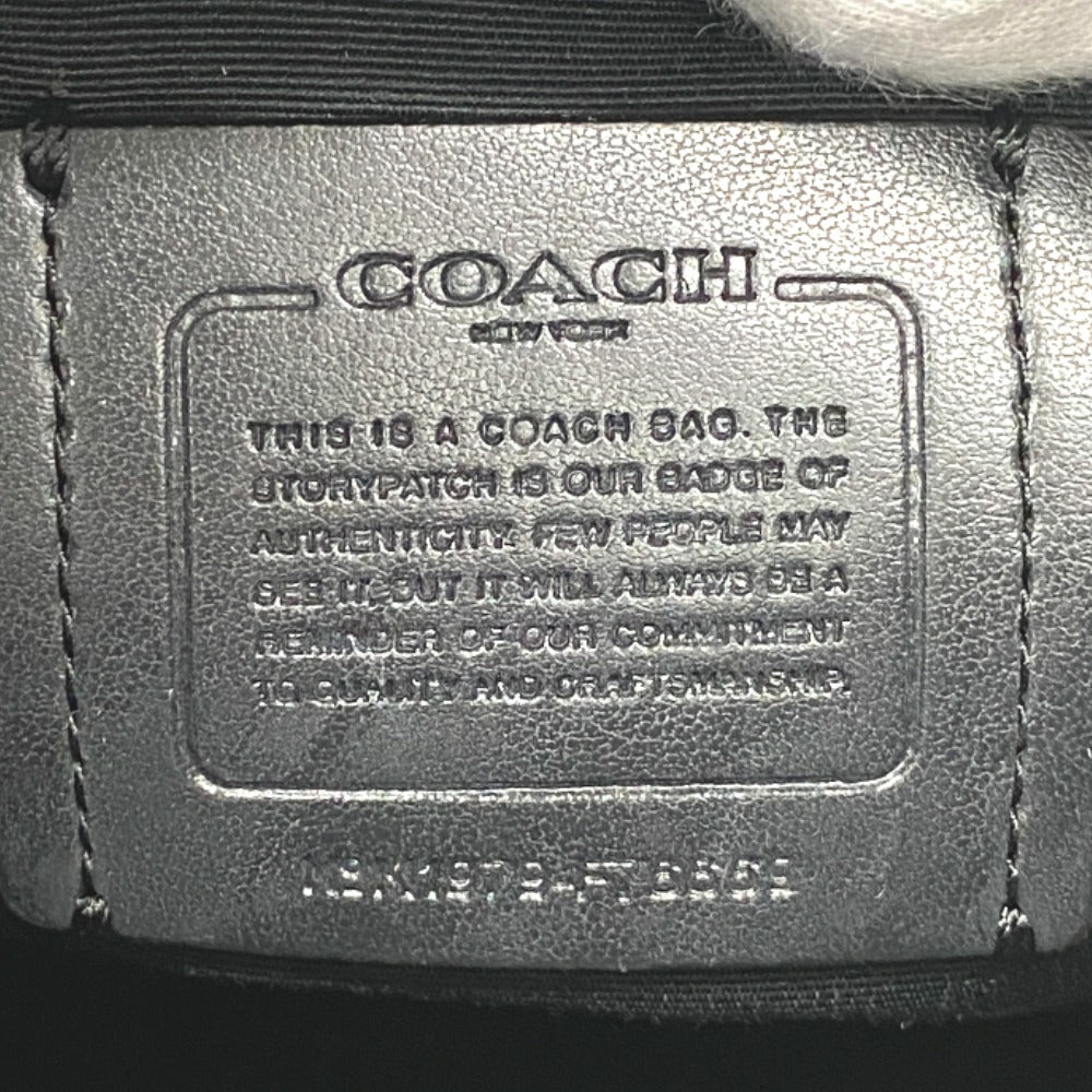 COACH Shoulder Bag F76669 leather Brown Signature Small Paxton Duffle Women Used Authentic