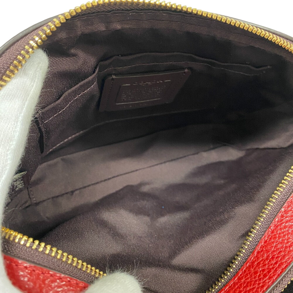 COACH Sling bag canvas beige Jesscross Signature Women Used Authentic