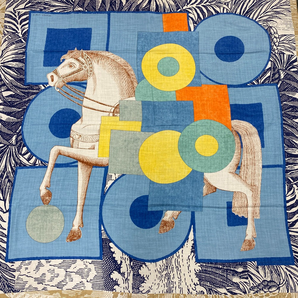 HERMES scarf Silk, Cashmere beige Cashmere x silk Caregean Women Used Authentic
