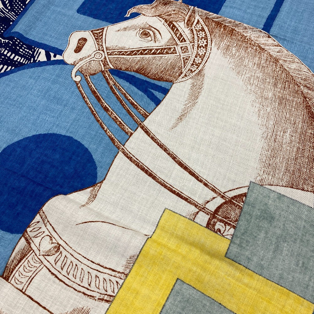 HERMES scarf Silk, Cashmere beige Cashmere x silk Caregean Women Used Authentic
