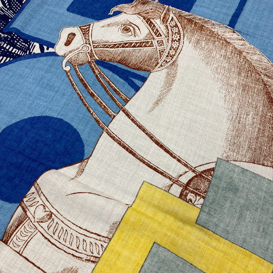 HERMES scarf Silk, Cashmere beige Cashmere x silk Caregean Women Used Authentic