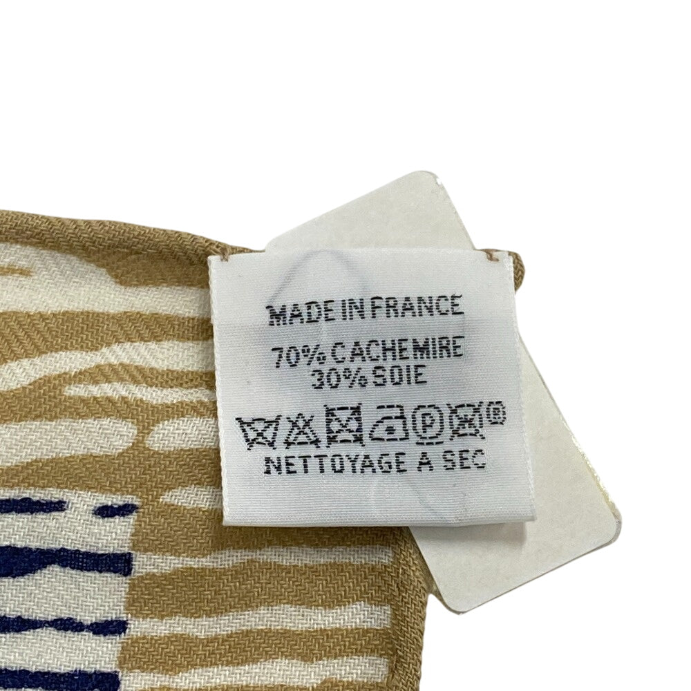 HERMES scarf Silk, Cashmere beige Cashmere x silk Caregean Women Used Authentic