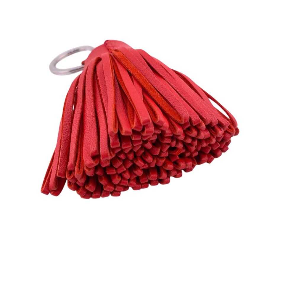 HERMES key ring leather Red charm Anjou Miro Carmen Women Used Authentic